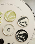 Eclectic floral bamboo dinnerware set of four plates with vibrant botanical patterns