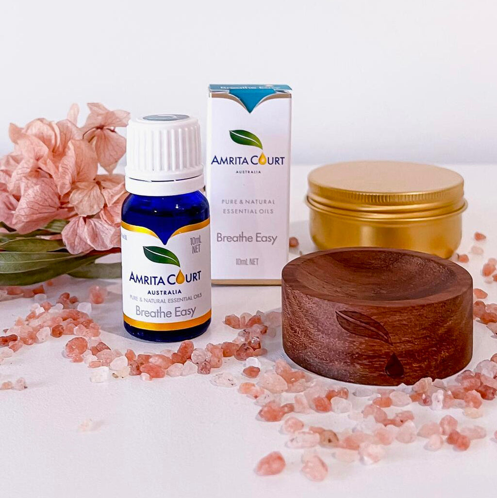 Breathe Easy+Wood Diffuser | Clear Blocked Nose | Hay Fever | Boost Your Breath | Essential Oil Combo-0