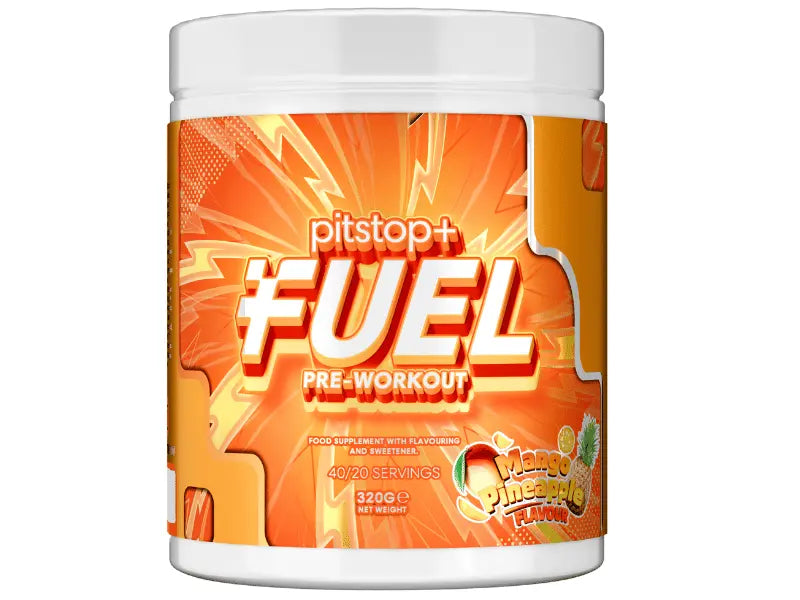 Pitstop+ Fuel pre workout supplement tub with nootropic energy powder blend for improved fitness training — view 3