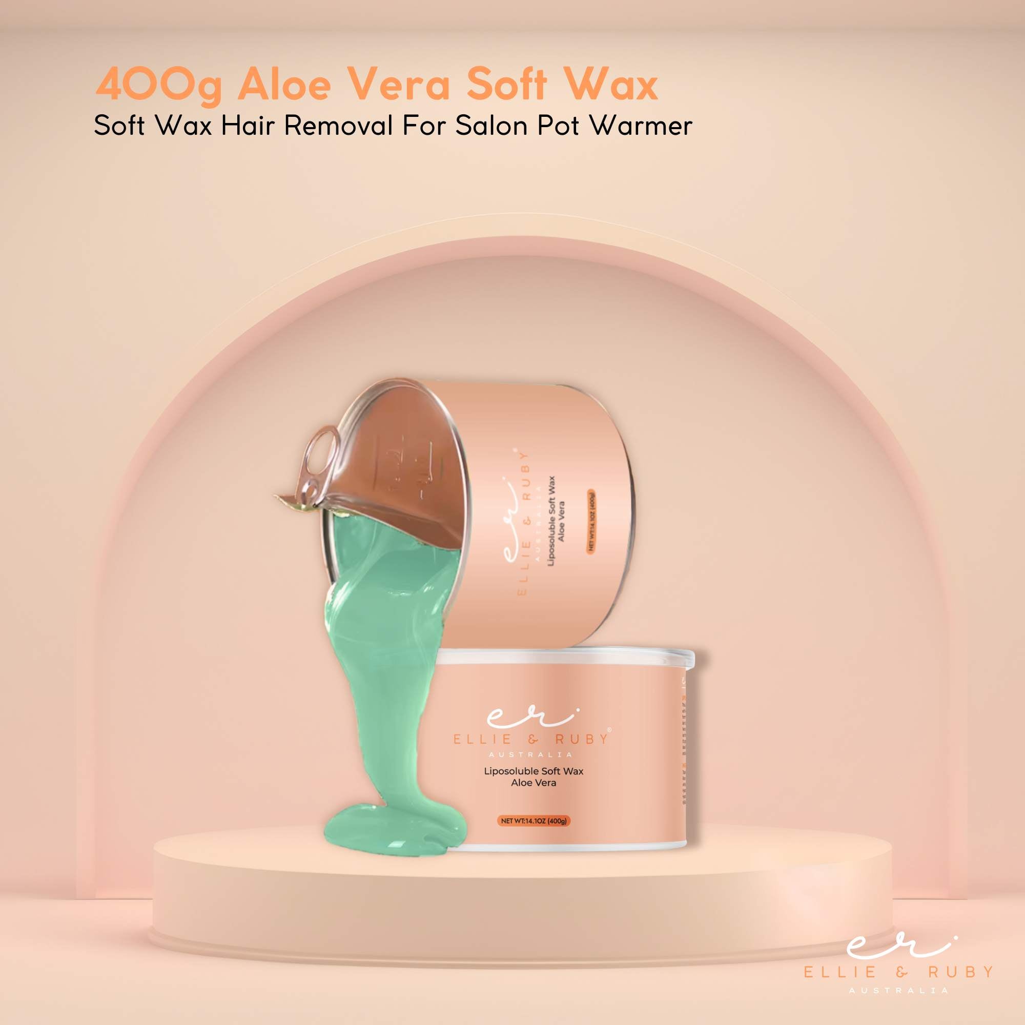 400g resealable can of aloe vera soft wax depilatory for smooth full body hair removal — view 2