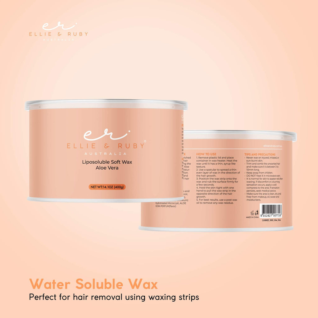 400g resealable can of aloe vera soft wax depilatory for smooth full body hair removal — view 3