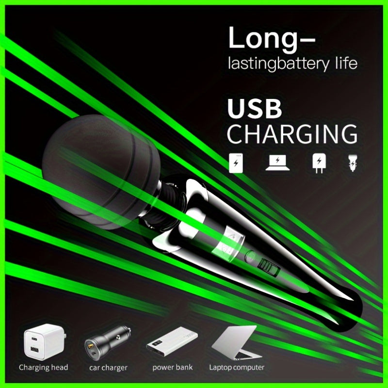 Black high-frequency portable handheld deep tissue massager for full body muscle relief and relaxation — view 4