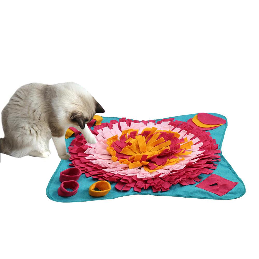 Blue soft felt interactive pet learning toy and bite puzzle for dogs and cats — view 4
