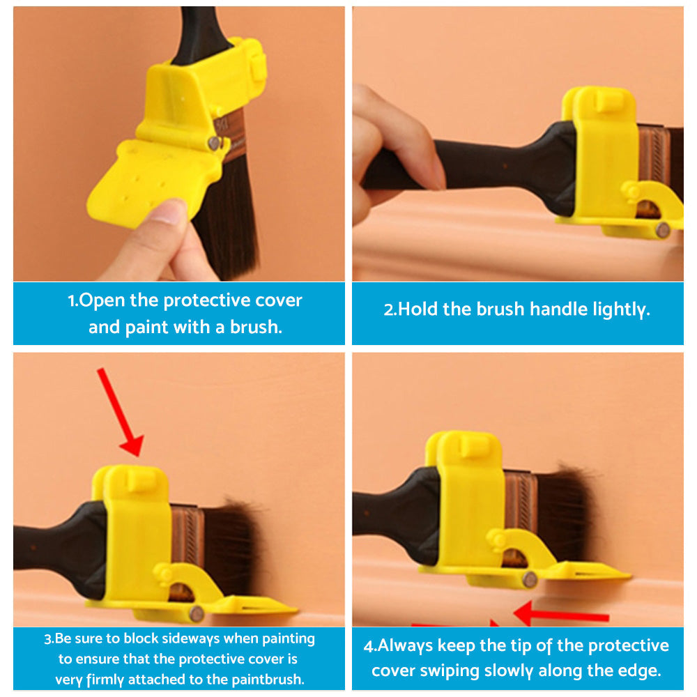 Professional paint edger brush with a wooden handle and PET bristles for trimming — view 4