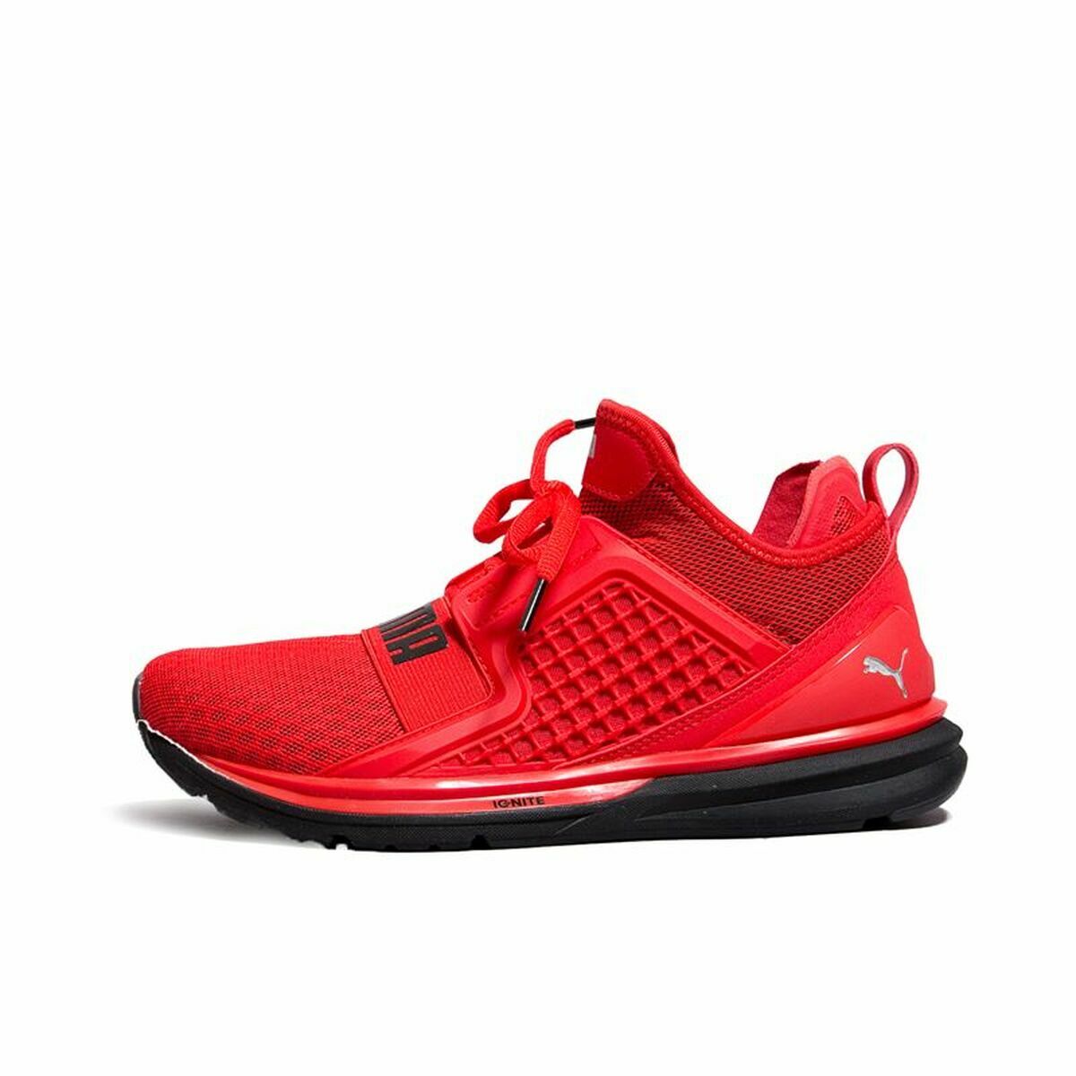 Men's Ignite Limitless red trainers athletic sports sneakers with responsive cushioning and lace-up design — view 3