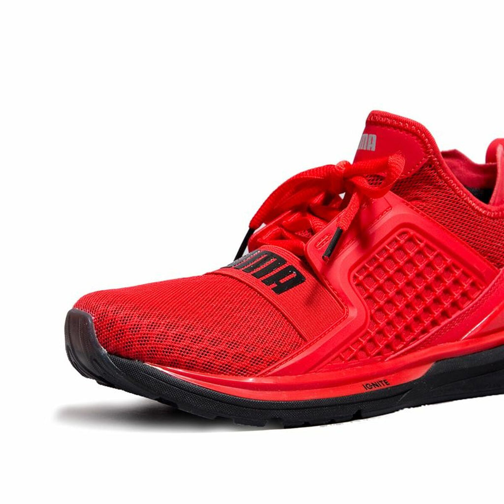 Men's Ignite Limitless red trainers athletic sports sneakers with responsive cushioning and lace-up design — view 7