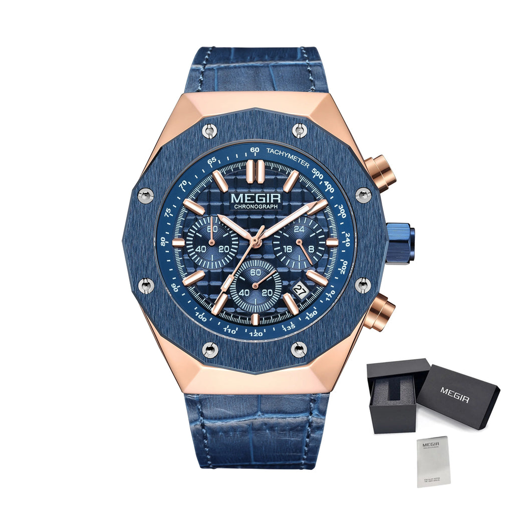 MEGIR Relogio Masculino Luxury Business Men Watches Fashion Military Watch Date Luminous Casual Quartz Wristwatch Man Clock 2213-15