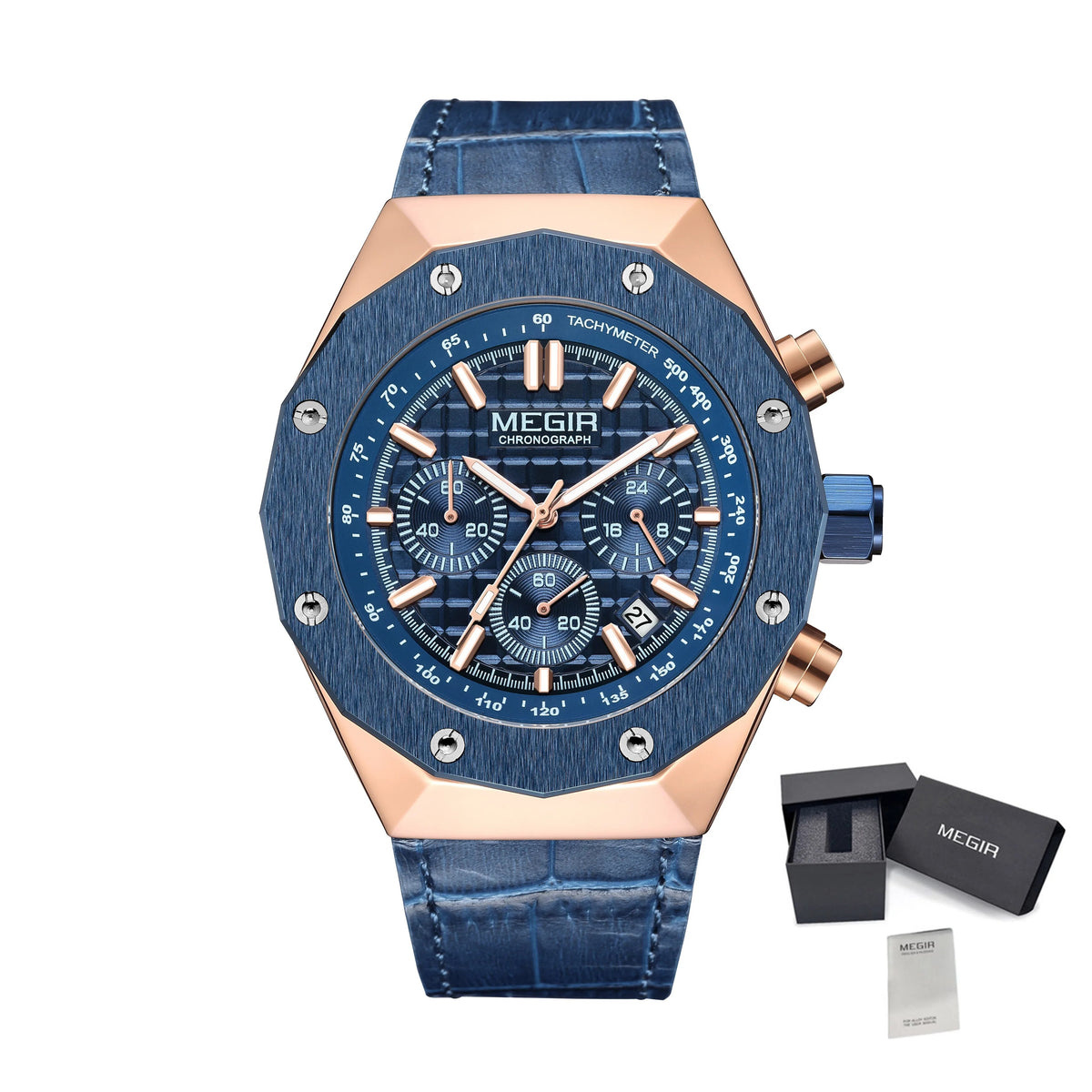 MEGIR Relogio Masculino Luxury Business Men Watches Fashion Military Watch Date Luminous Casual Quartz Wristwatch Man Clock 2213-15