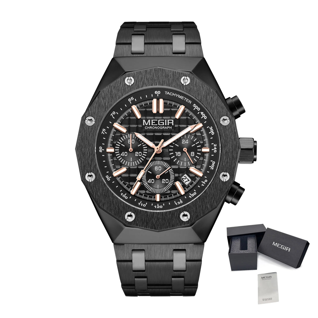 MEGIR Relogio Masculino Luxury Business Men Watches Fashion Military Watch Date Luminous Casual Quartz Wristwatch Man Clock 2213-16