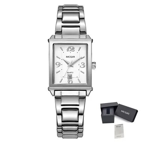 MEGIR Women Bracelet Watches Fashion Business Wristwatch for Ladies Elegant Quartz Watch Waterproof Date Clock Reloj Mujer 1079-13