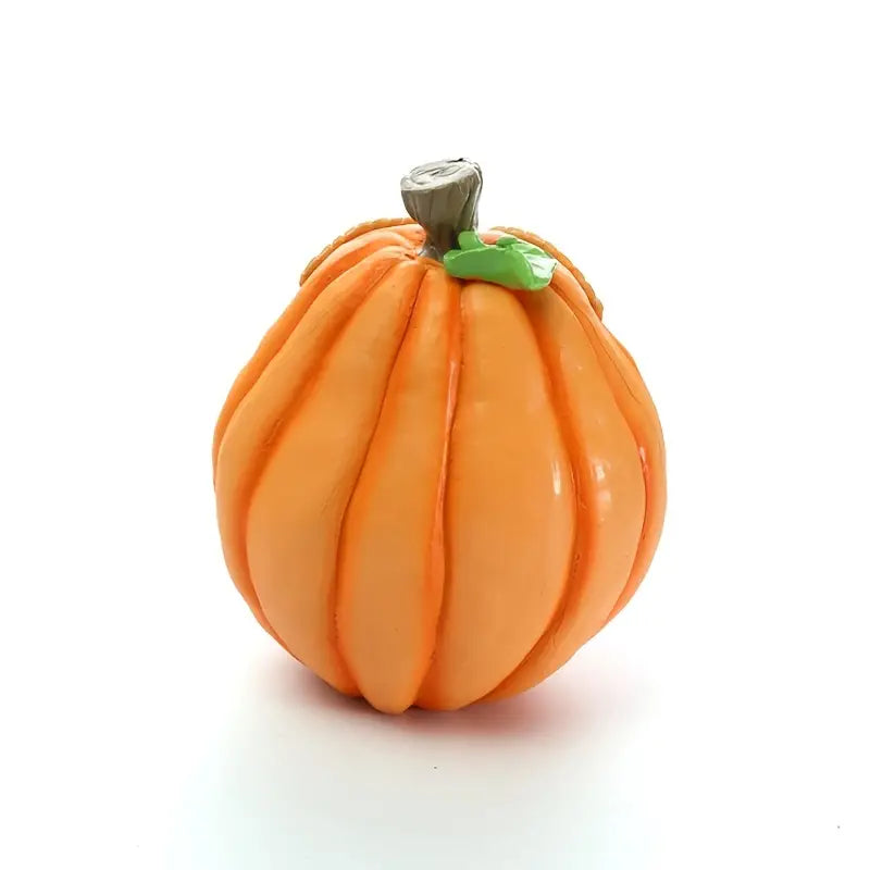 Hand-painted Halloween pumpkin resin figurine with expressive monster face for outdoor garden and tabletop decor — view 2