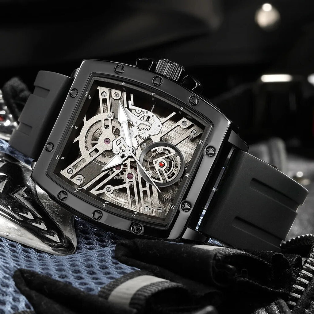 RUIMAS Luxury Fashion Men Sports Quartz Wrist Watches Waterproof Luminous Large Dial Casual Wristwatch Silicone Montre Homme 310-3