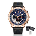 MEGIR Men Sport Watch Luxury Leather Strap Casual Quartz Chronograph Waterproof Luminous Male Wristwatch Relogio Masculino 2103-13