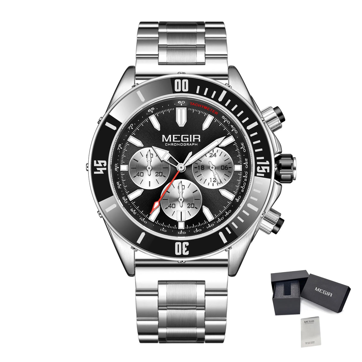 MEGIR Men Watch with Chronograph Fashion Quartz Military Waterproof Calendar Business Casual Wristwatches Clock Montre Homme 2226-18