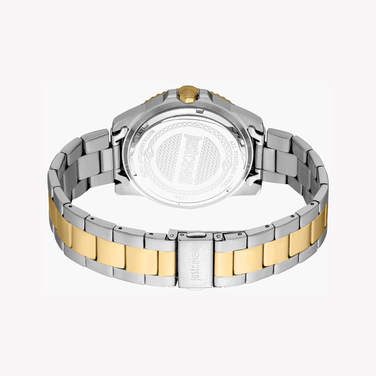 Just Cavalli Men's Two Tone Silver & Gold Watch, Blue Dial | Jc1g246m0275-2