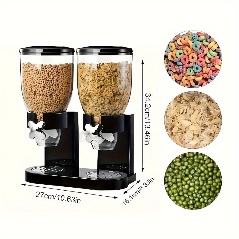 Dual-control large capacity food dispenser in plastic for storing grains and rice — view 2