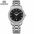 NAKZEN men's mechanical watch, automatic waterproof timepiece with a sapphire crystal and diamond-accented dial