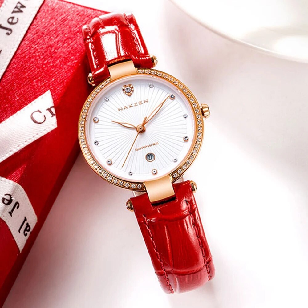 Fashion Women Watches 2021 New Leather Minimalist Watch Ladies Quartz Japan Movement Dress Wrist Watch Clock Montre Femme 4066-0