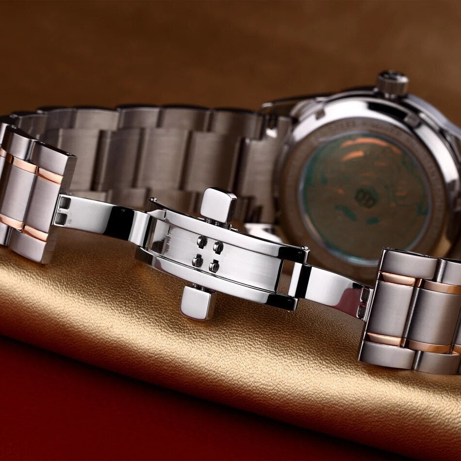 NAKZEN classic men's luxury quartz wristwatch featuring a clean analog dial and metallic finish — view 6