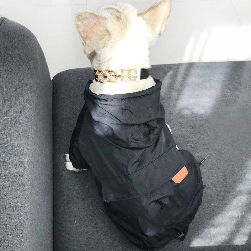 Protective sunscreen dog shirt made of breathable cotton available in black and red for outdoor wear — view 2