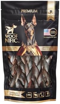 Braided beef collagen dog chews, six inch oven baked natural grass fed treats for large dogs — view 4