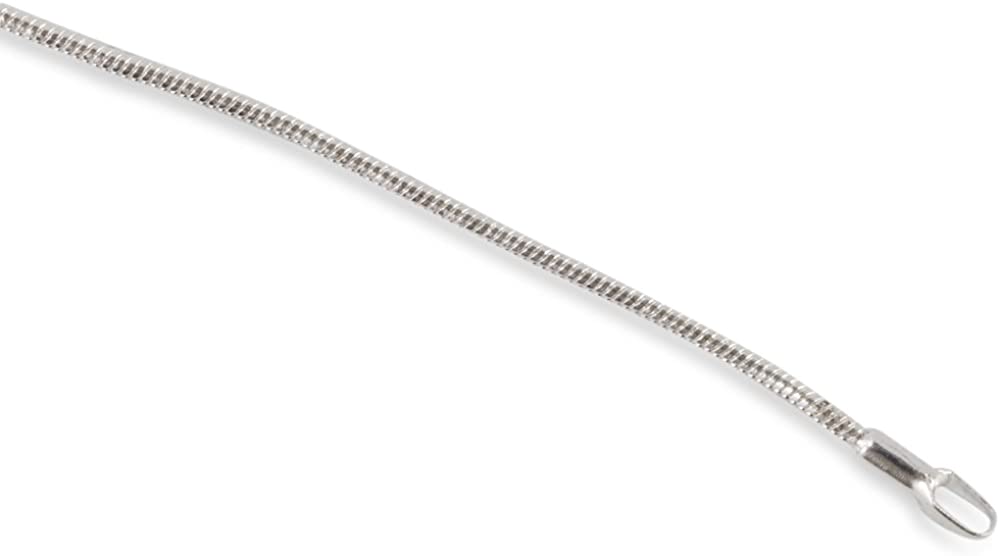 Silver-plated baby shoe sneaker charm necklace on a smooth matching snake chain — view 2