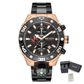 MEGIR Watch Top Brand Luxury Business Quartz Watches Chronograph Stainless Steel Calendar Luminous Clock WristWatch Montre Homme 2219-16