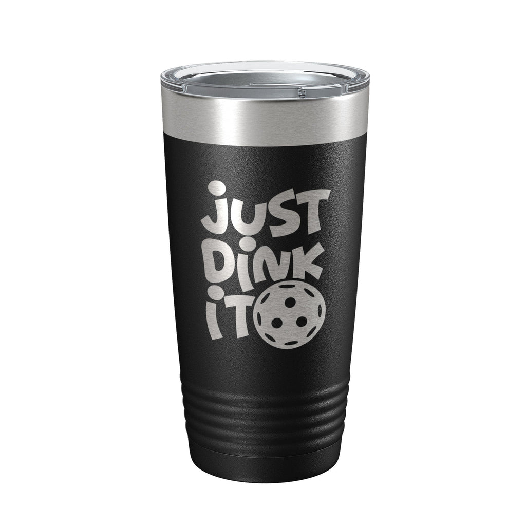 Just Dink It pickleball tumbler, 20oz stainless steel insulated travel mug with clear lid
