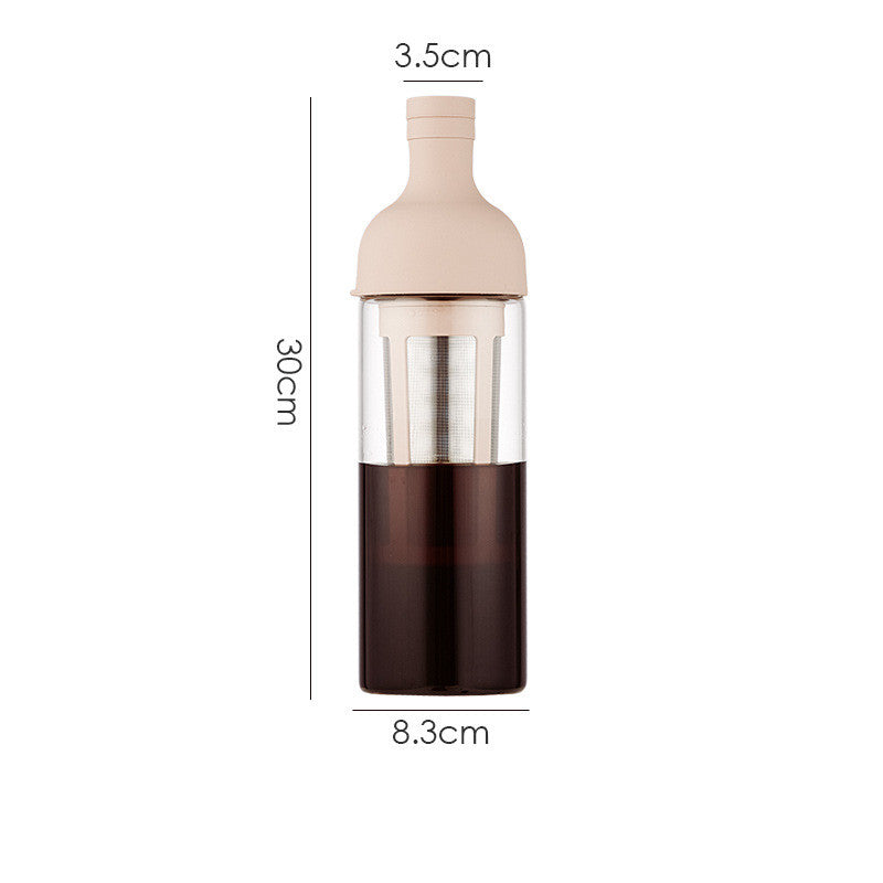 Elegant glass coffee pot with filter and comfortable handle for cold brew and pour-over coffee. — view 4