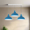 Three-way adjustable vintage metal pendant light hanging fixture with exposed E27 filament bulbs