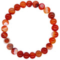 Carnelian Beaded Crystal Bracelet-0