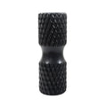 Black fitness foam roller made of EPP material for muscle relief and yoga stretching