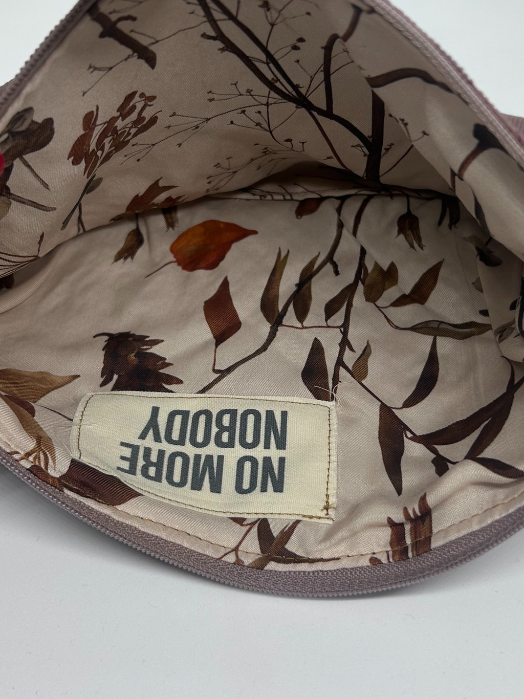 Organic Cotton Taupe Make up bag - Celeste | No More Nobody-3