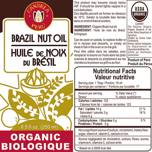 Organic Brazil Nut Oil - 8.5 oz-0