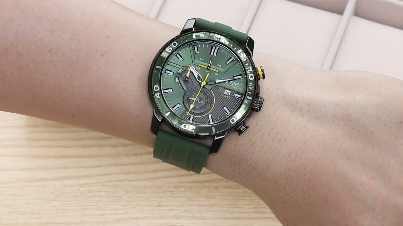 MEGIR Luxury Military Watches for Men Fashion Sport Quartz Wristwatch Waterproof Silicone Band Male Clock Chronograph with Date 2224