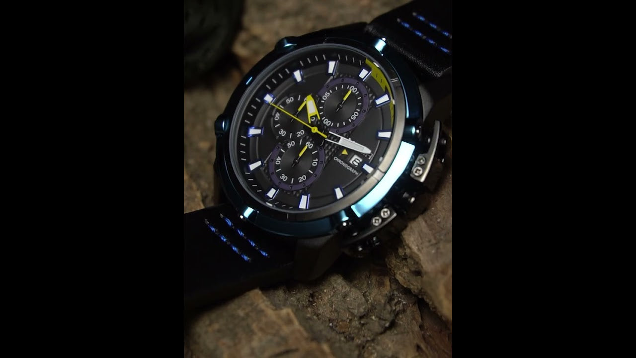 MEGIR men's chronograph watch featuring a 47mm zinc alloy case and genuine leather strap. — view 15
