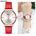Elegant luxury women's wristwatch with a polished brass case, diamond-accented dial, and premium leather strap.