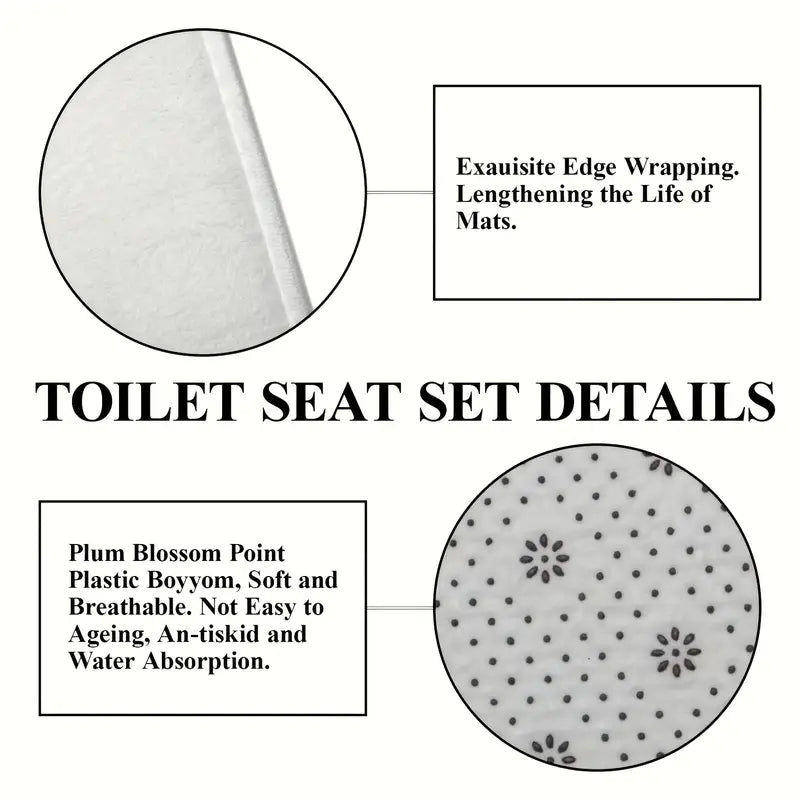 4-piece Christmas snowman shower curtain set with bath mat, U-shape rug, and toilet lid cover. — view 3