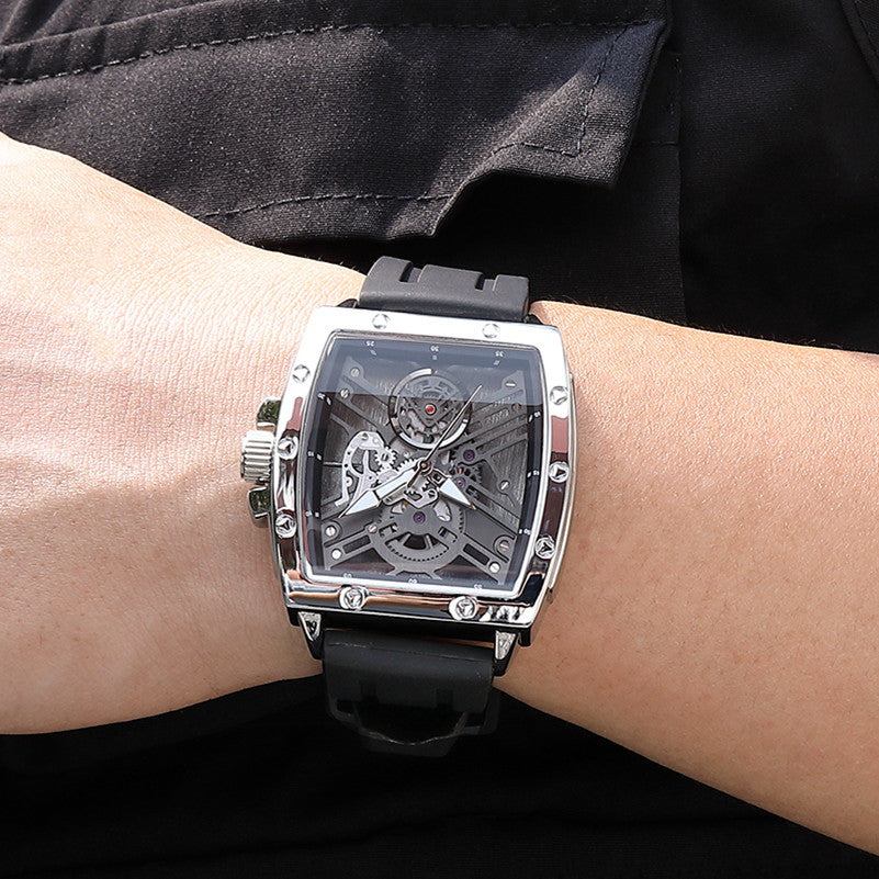 RUIMAS Luxury Fashion Men Sports Quartz Wrist Watches Waterproof Luminous Large Dial Casual Wristwatch Silicone Montre Homme 310-2