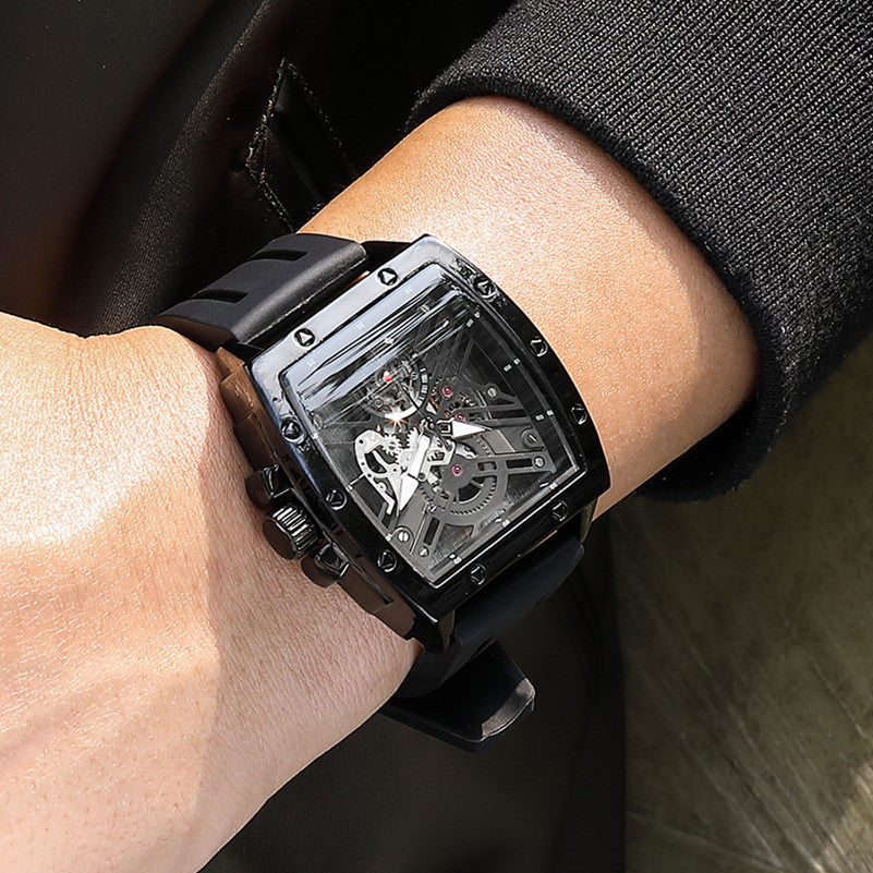 RUIMAS Luxury Fashion Men Sports Quartz Wrist Watches Waterproof Luminous Large Dial Casual Wristwatch Silicone Montre Homme 310-1