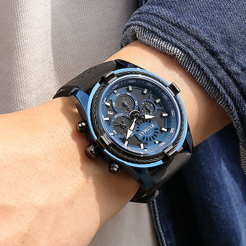RUIMAS Top Luxury Quartz Wristwatches Men Silicone Large Dial  Military Sports Watches Waterproof Luminous Date Reloj Hombre 311-2