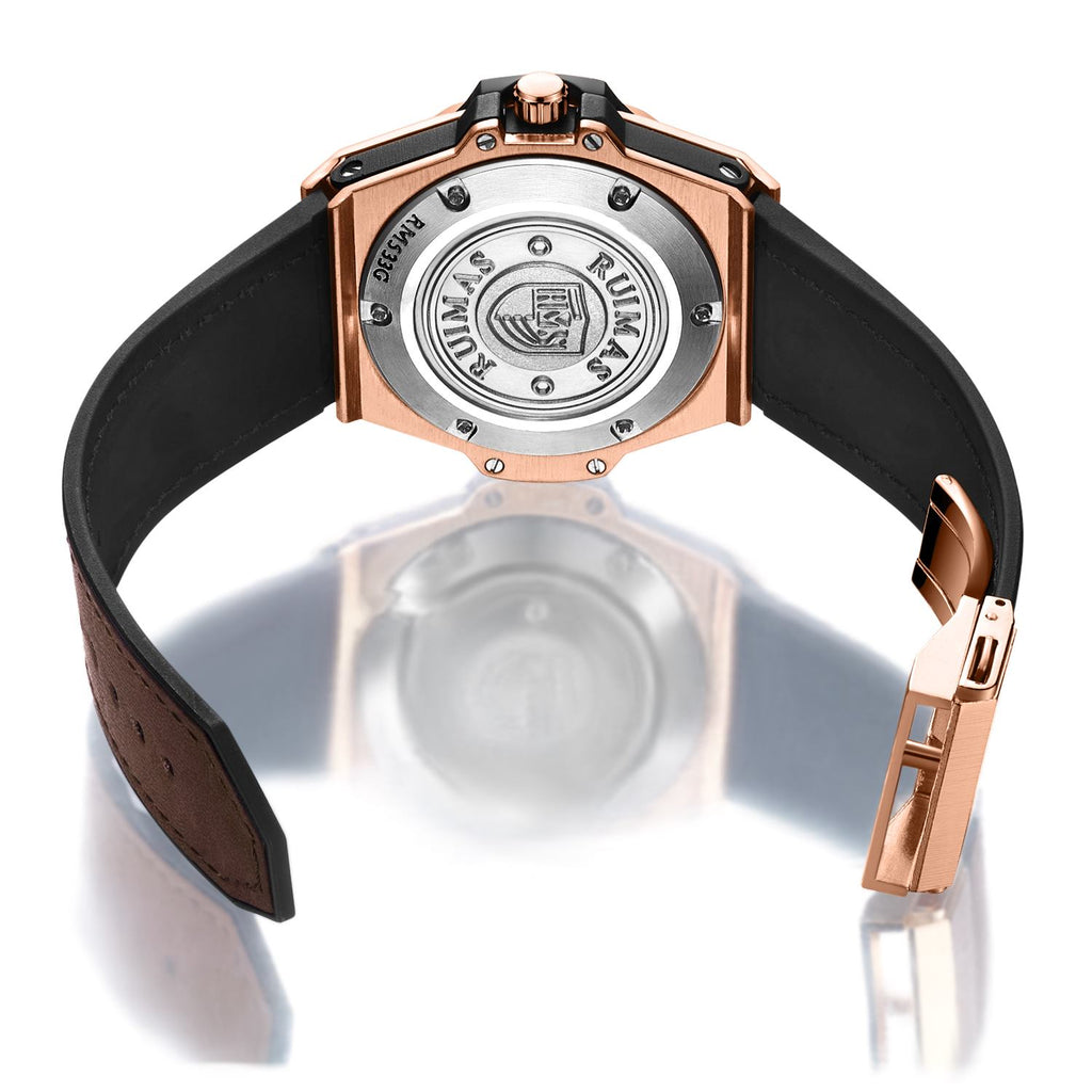 RUIMAS Men's Watches Fashion Sport Quartz Watch for Men Reloj Hombre Leather Belt Wrist Watch Waterproof Casual Clock 533-11