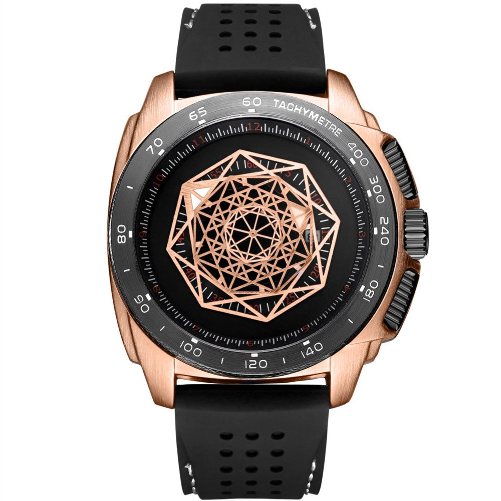 RUIMAS Men Silicone Band Quartz Casual Wrist Watches Large Dial Sport Military Watch Clock Luminous Waterproof Relogio Masculino 554-8