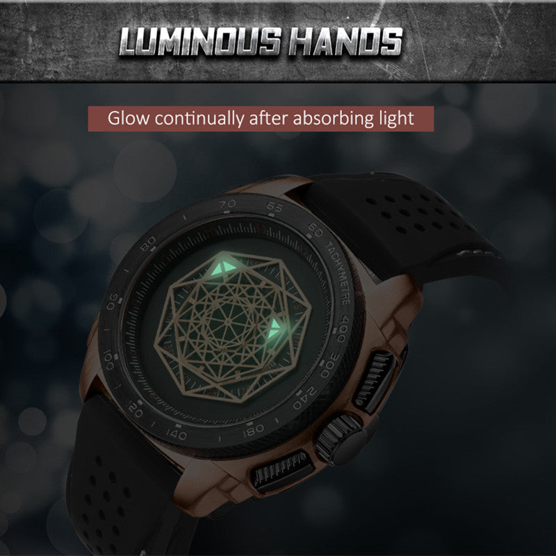 RUIMAS Men Silicone Band Quartz Casual Wrist Watches Large Dial Sport Military Watch Clock Luminous Waterproof Relogio Masculino 554-5