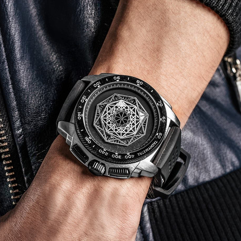 RUIMAS Men Silicone Band Quartz Casual Wrist Watches Large Dial Sport Military Watch Clock Luminous Waterproof Relogio Masculino 554-2