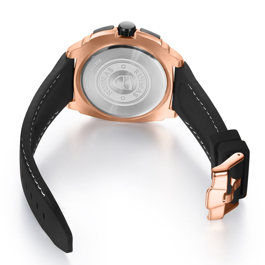 RUIMAS Men Silicone Band Quartz Casual Wrist Watches Large Dial Sport Military Watch Clock Luminous Waterproof Relogio Masculino 554-12