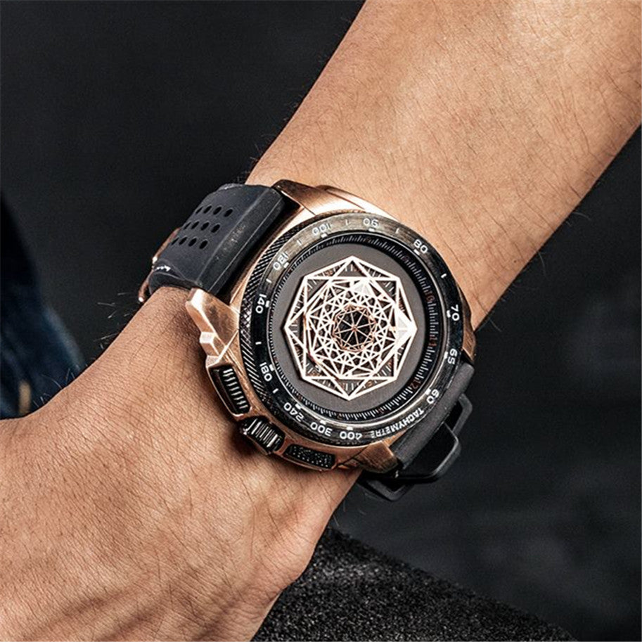RUIMAS Men Silicone Band Quartz Casual Wrist Watches Large Dial Sport Military Watch Clock Luminous Waterproof Relogio Masculino 554-1