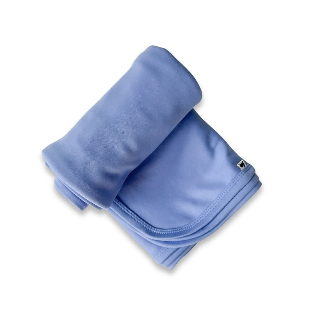 Seaglass green baby bamboo swaddle blanket folded neatly, showing ultra-soft breathable fabric texture — view 3
