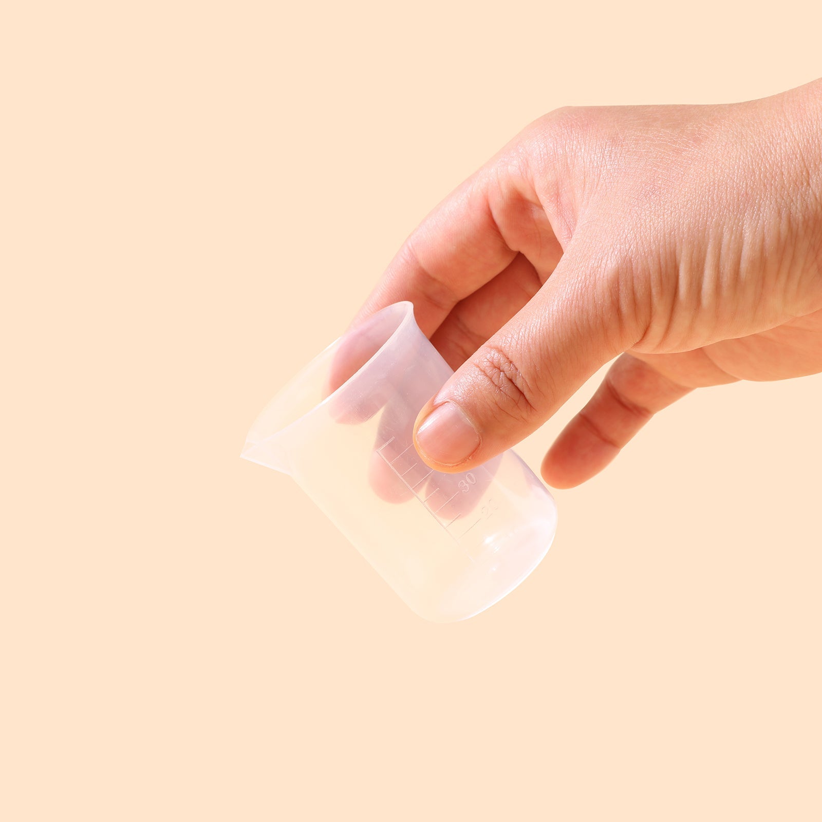 50ml food-grade clear measuring cup with visible graduation marks for baking and crafting — view 4