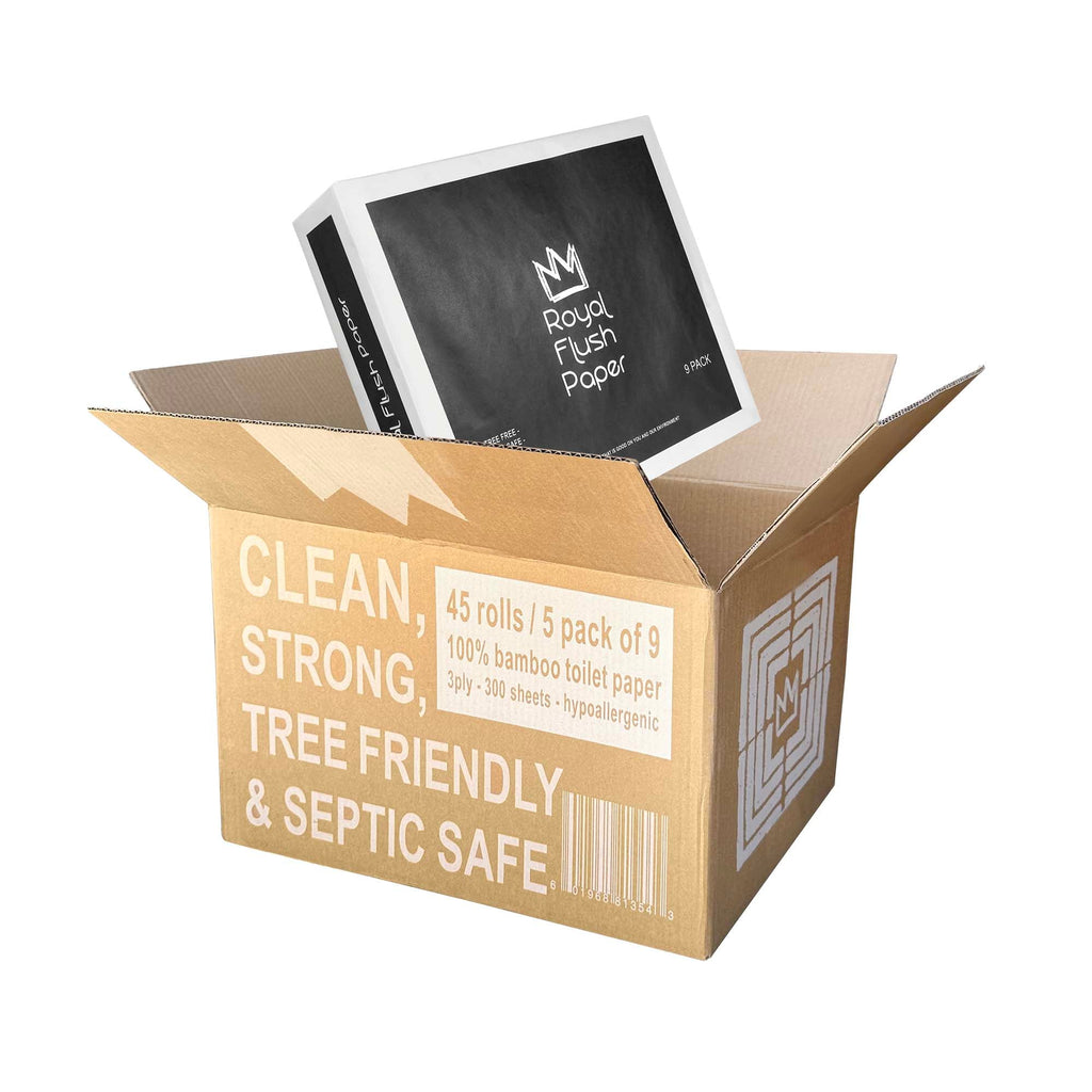 Premium bamboo toilet paper rolls wrapped in sustainable plastic-free packaging for eco-friendly bathrooms — view 3
